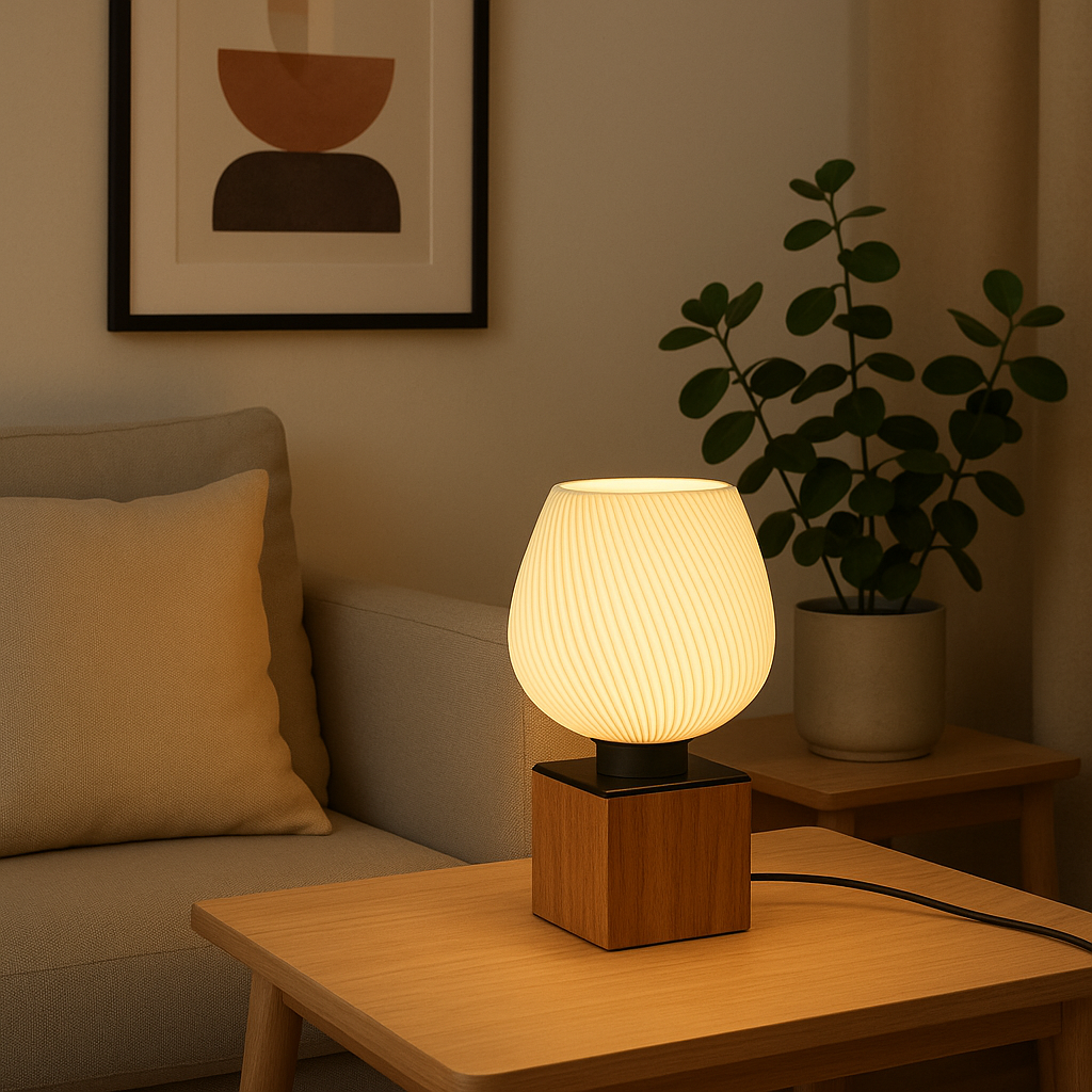 Tischlampe Eiche