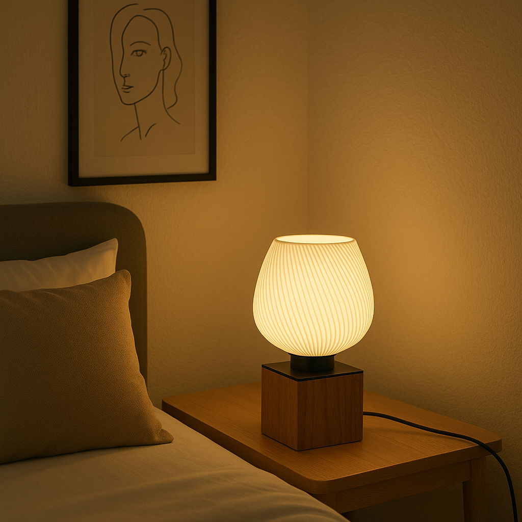 Tischlampe Eiche