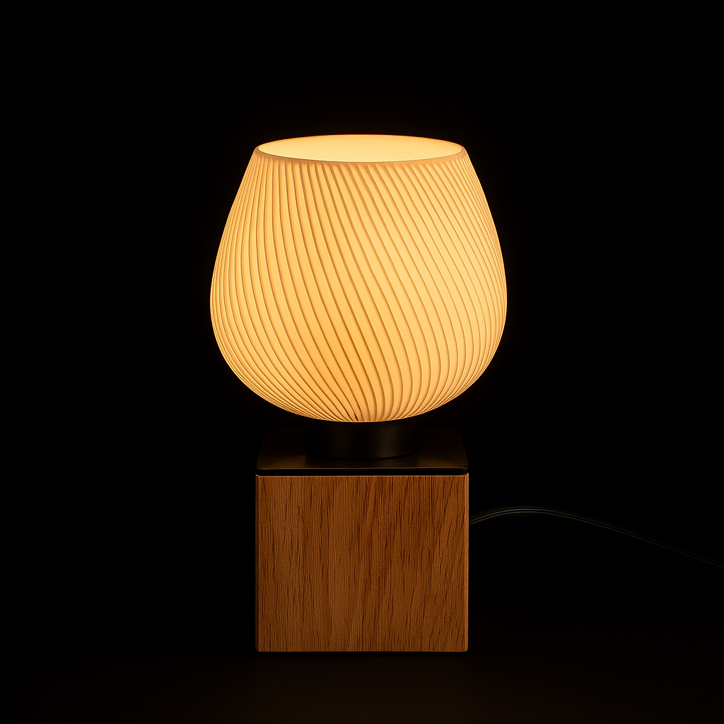 Tischlampe Eiche