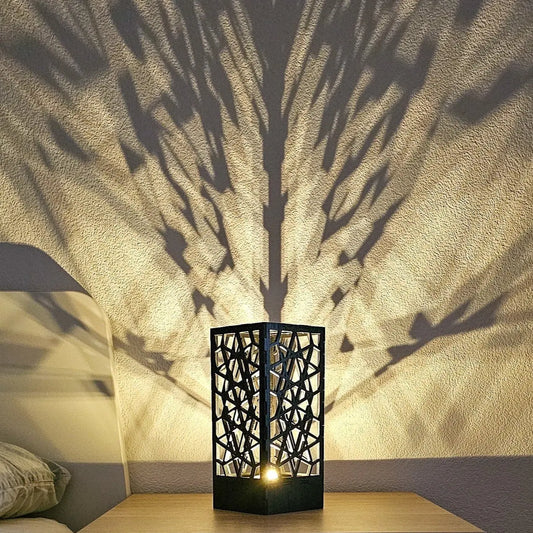 Kabellose Holzlampe RHOMBUS